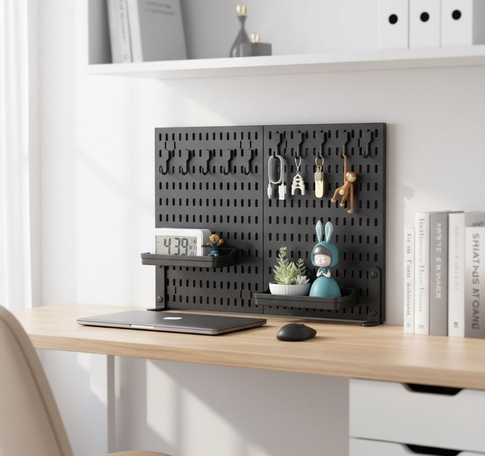 CARLA HOME 2 Pack Desk Pegboard Organizer Kit with Hooks view 3