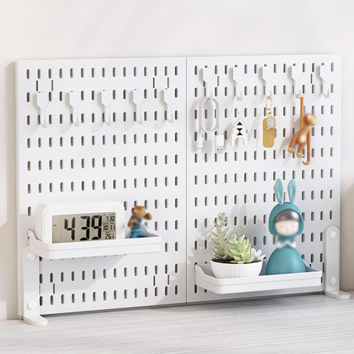 CARLA HOME 2 Pack Desk Pegboard Organizer Kit with Hooks