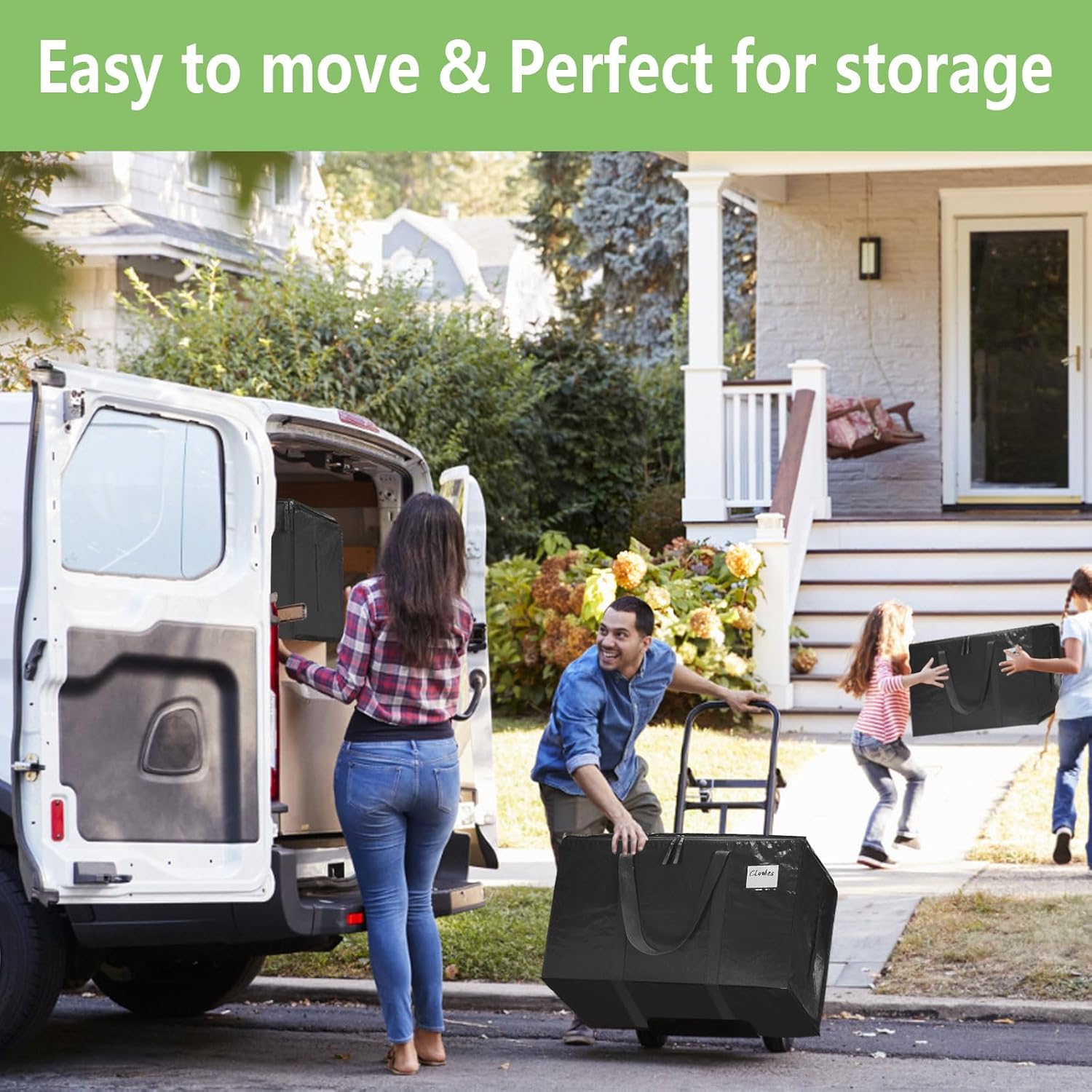 CARLA HOME 6-Pack Large Moving Storage Bags with Zippers & Handles with 95 view 6