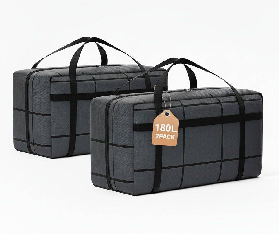 CARLA HOME 2-Pack 180L Extra Large Moving Storage Bags with Handles & Duty — image 1