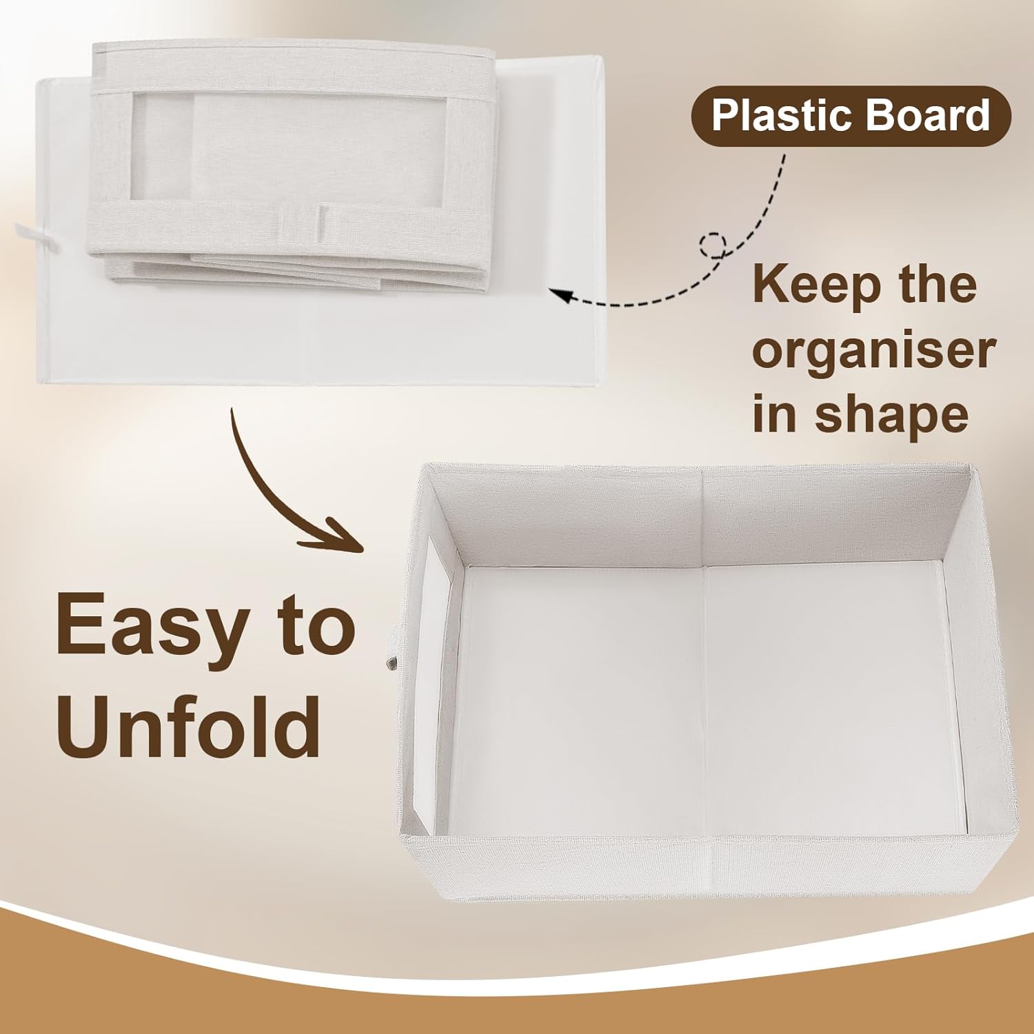 CARLA HOME 6 Pack Closet Storage Bins with Clear Window for Shelves view 5
