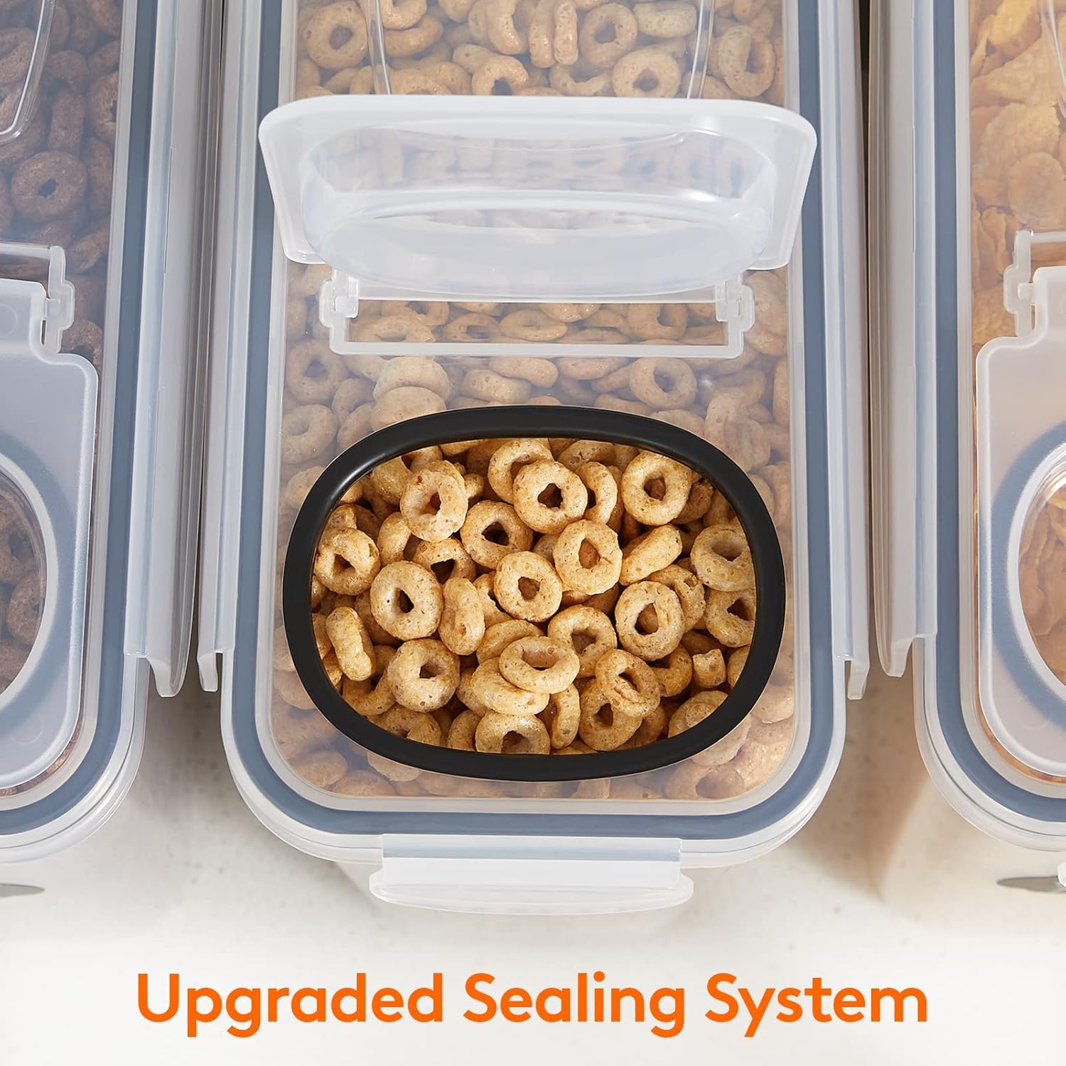 CARLA HOME Airtight Cereal Storage Containers BPA-Free Food Dispensers with view 7