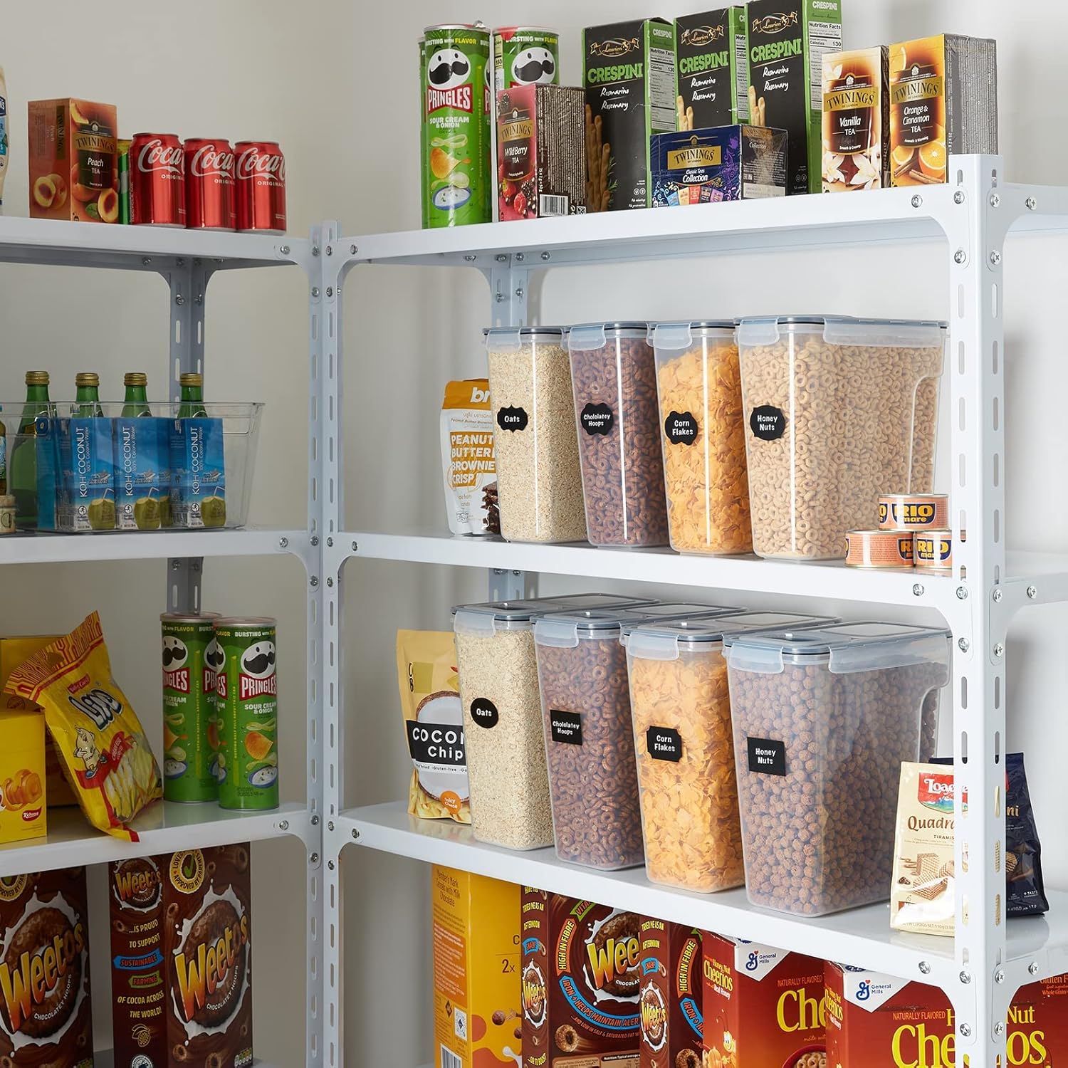 CARLA HOME Airtight Cereal Storage Containers BPA-Free Food Dispensers with view 8