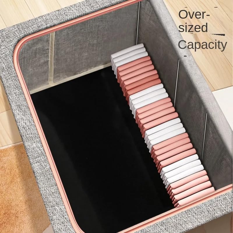 CARLA HOME 3 pack Large Clothes Storage Bins with Lids for Clothing view 4