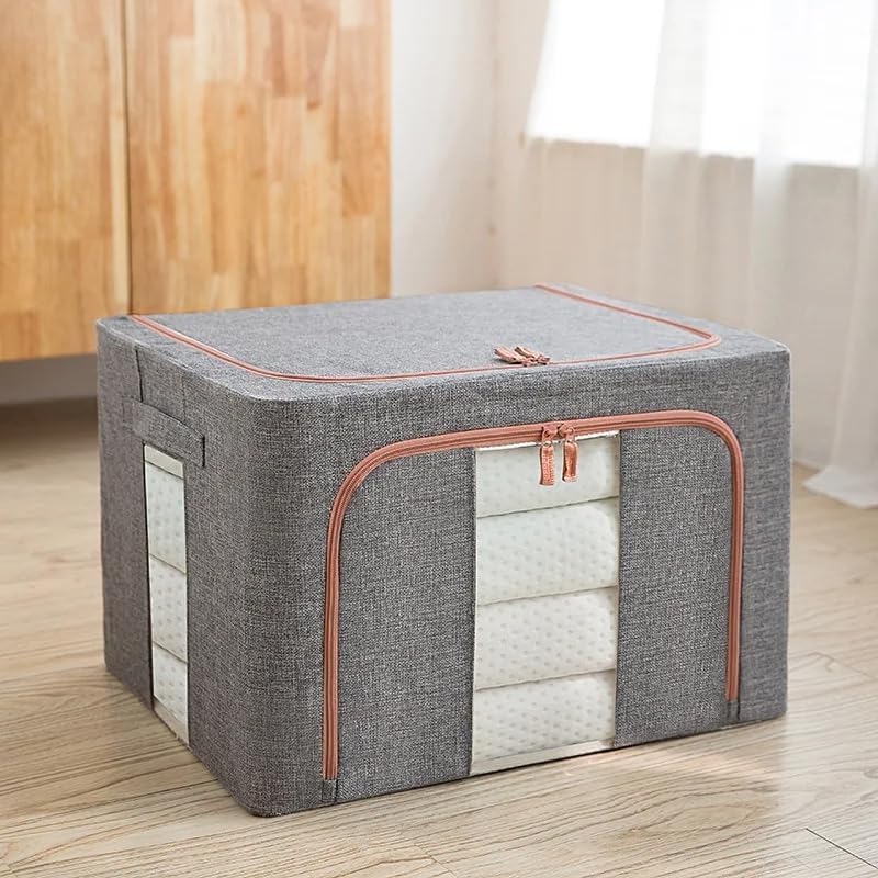 CARLA HOME 3 pack Large Clothes Storage Bins with Lids for Clothing view 9