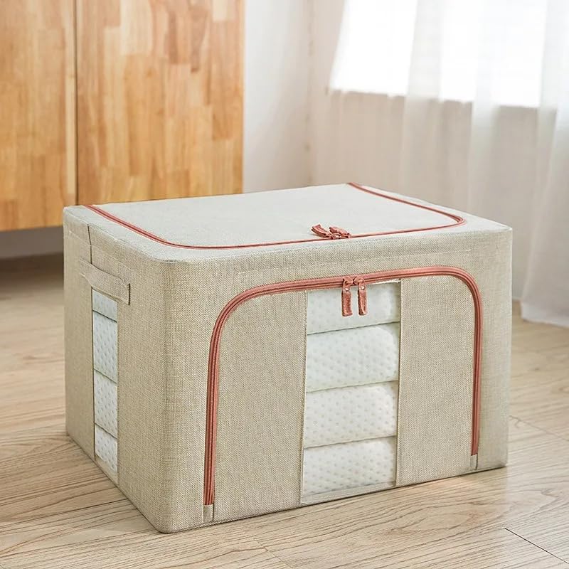 CARLA HOME 3 pack Large Clothes Storage Bins with Lids for Clothing view 9