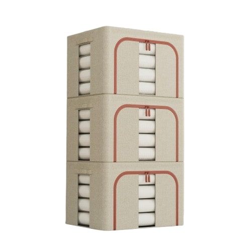 CARLA HOME 3 pack Large Clothes Storage Bins with Lids for Clothing view 10