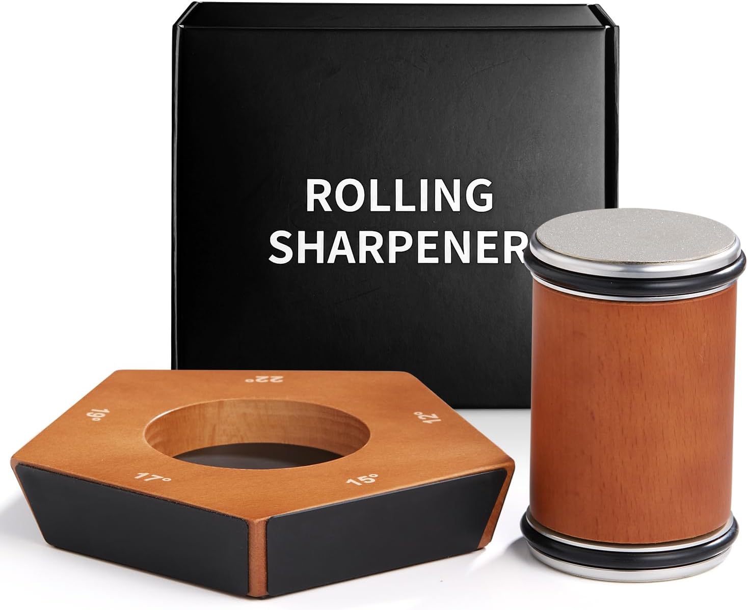 CARLA HOME Rolling Knife Sharpener Kit with 5 Magnetic Angles