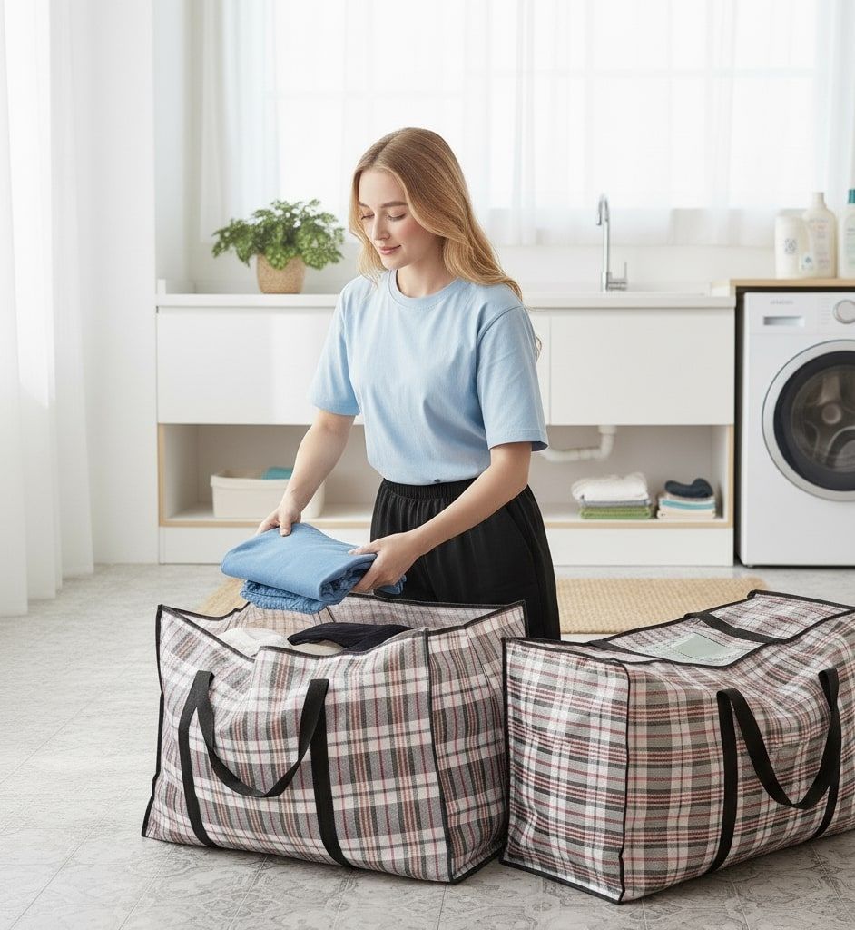 CARLA HOME 6 Pack Large Moving Storage Bags with Zipper & Handles for Clothes view 8