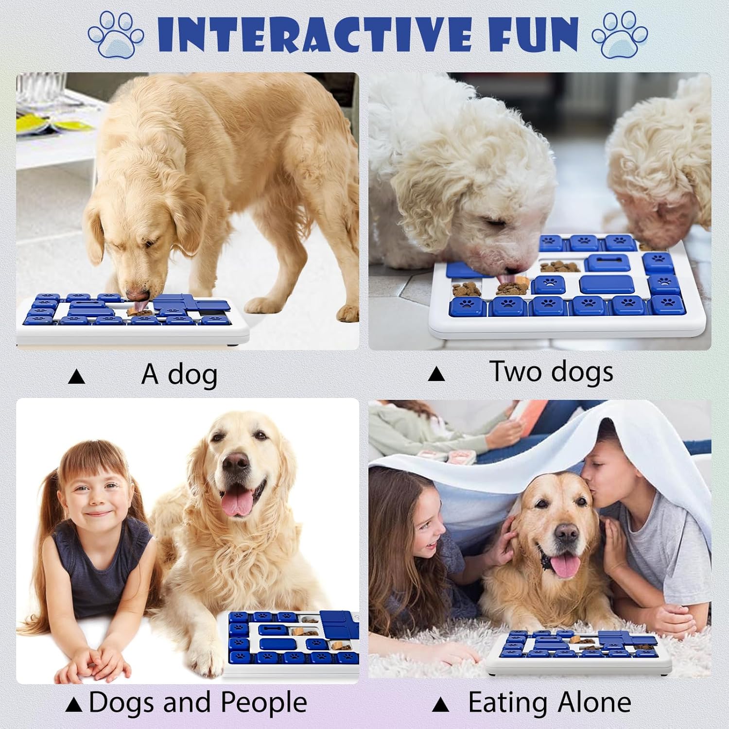 CARLA HOME Interactive Dog Puzzle Toy Slow Feeder Treat Dispenser for Dogs & Cats view 4
