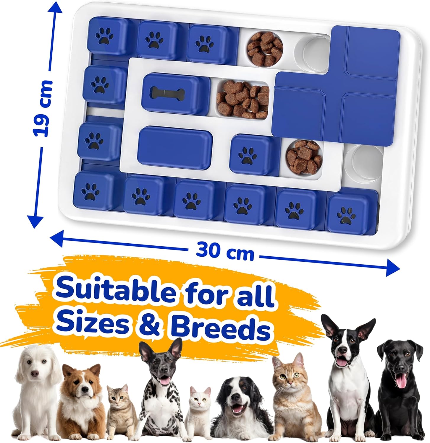 CARLA HOME Interactive Dog Puzzle Toy Slow Feeder Treat Dispenser for Dogs & Cats view 6