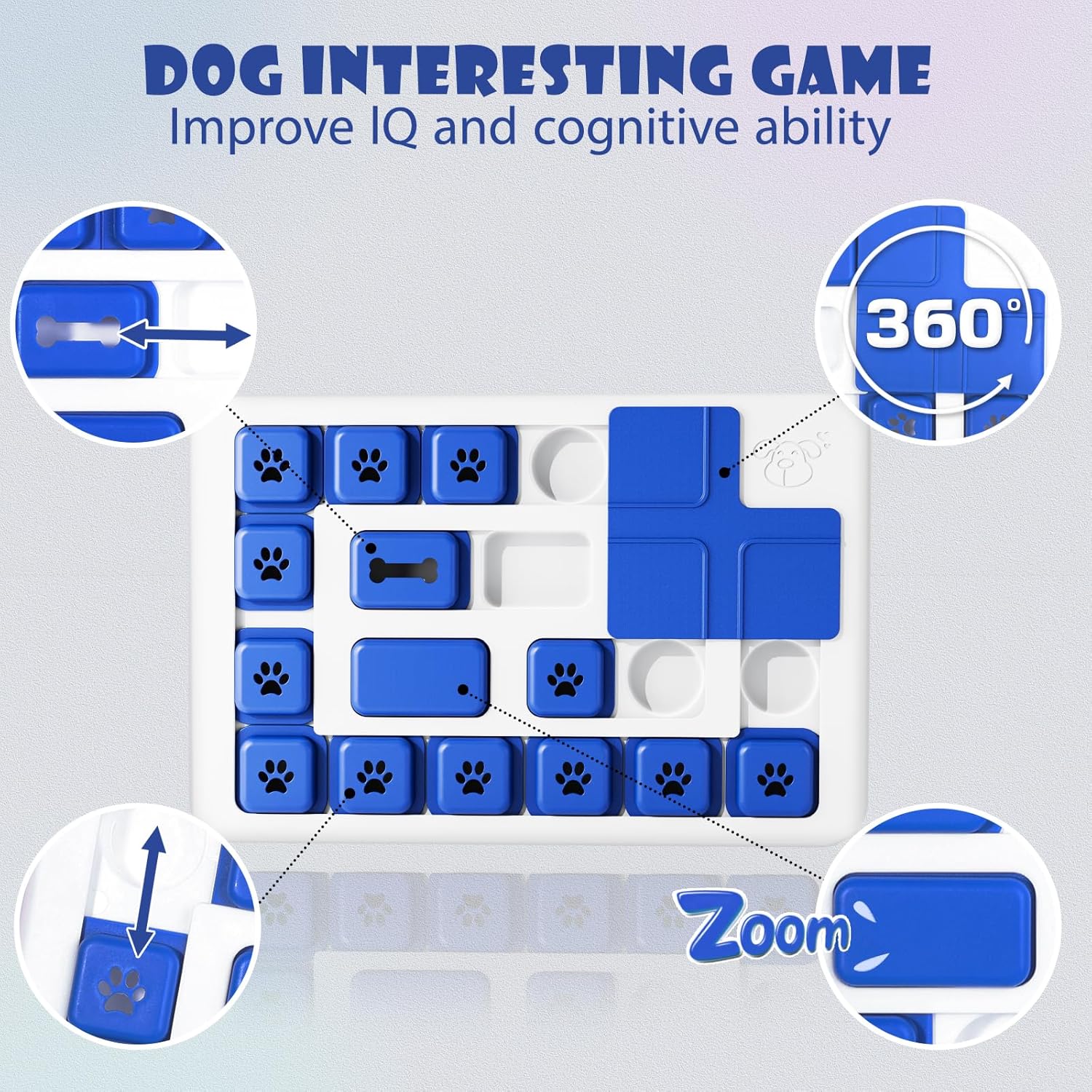 CARLA HOME Interactive Dog Puzzle Toy Slow Feeder Treat Dispenser for Dogs & Cats view 7