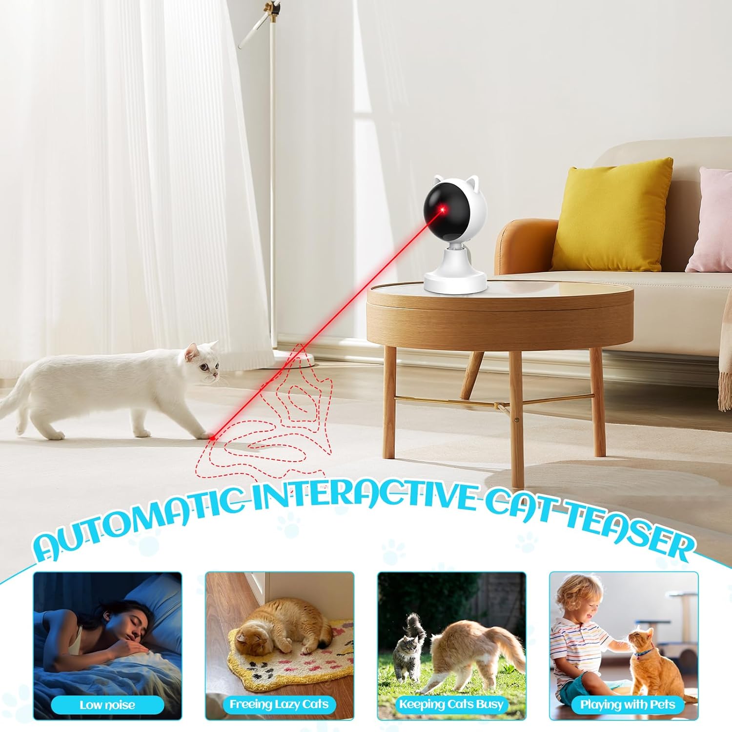 CARLA HOME Interactive Laser Toy for Cats with Adjustable Angle view 2