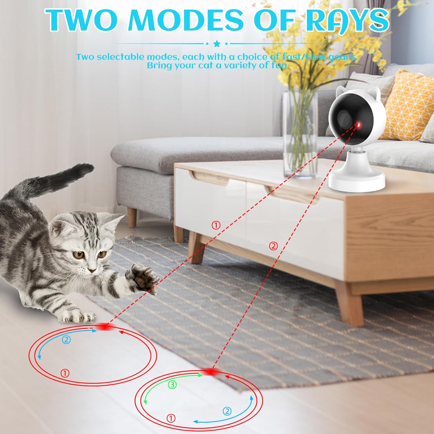 CARLA HOME Interactive Laser Toy for Cats with Adjustable Angle view 4