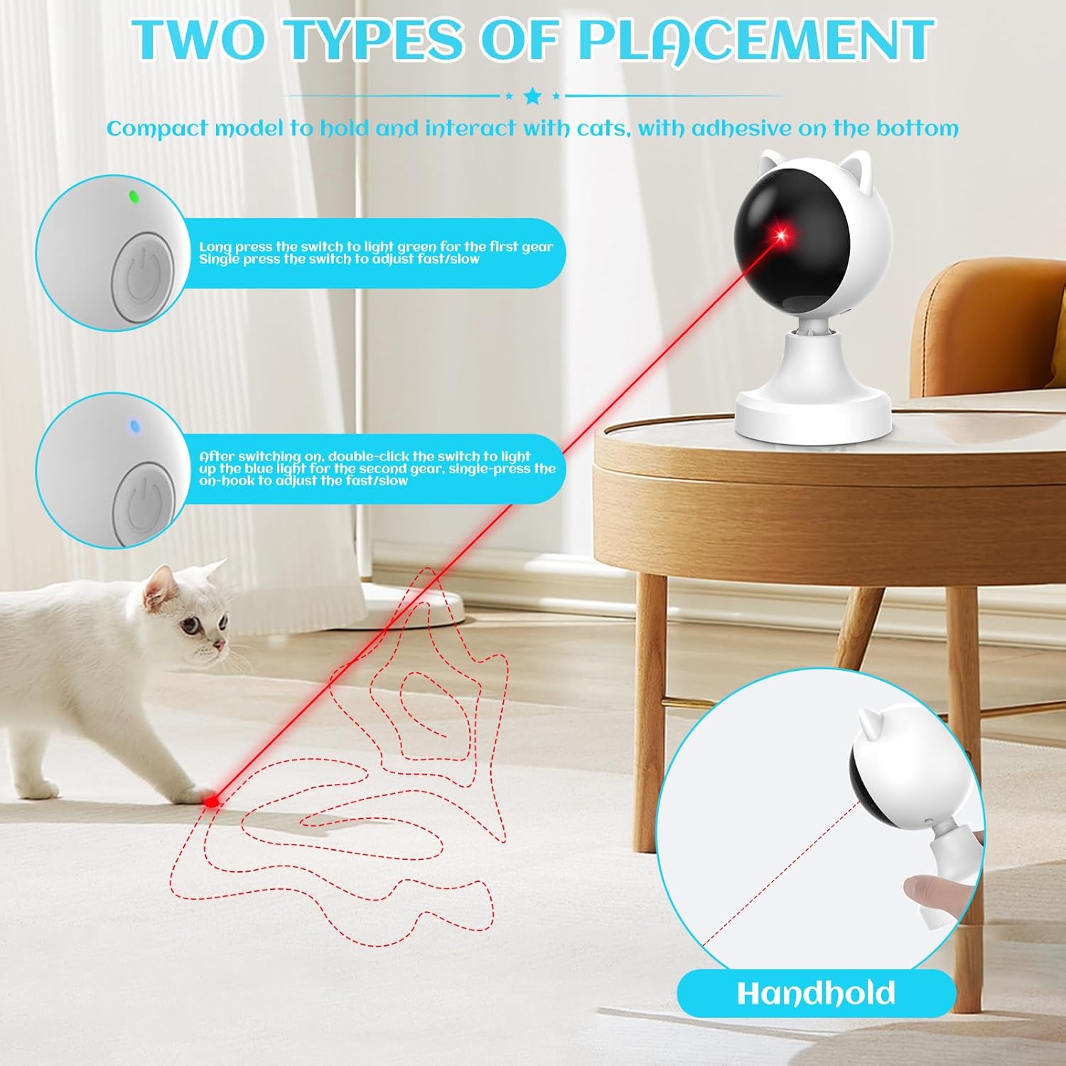 CARLA HOME Interactive Laser Toy for Cats with Adjustable Angle view 7