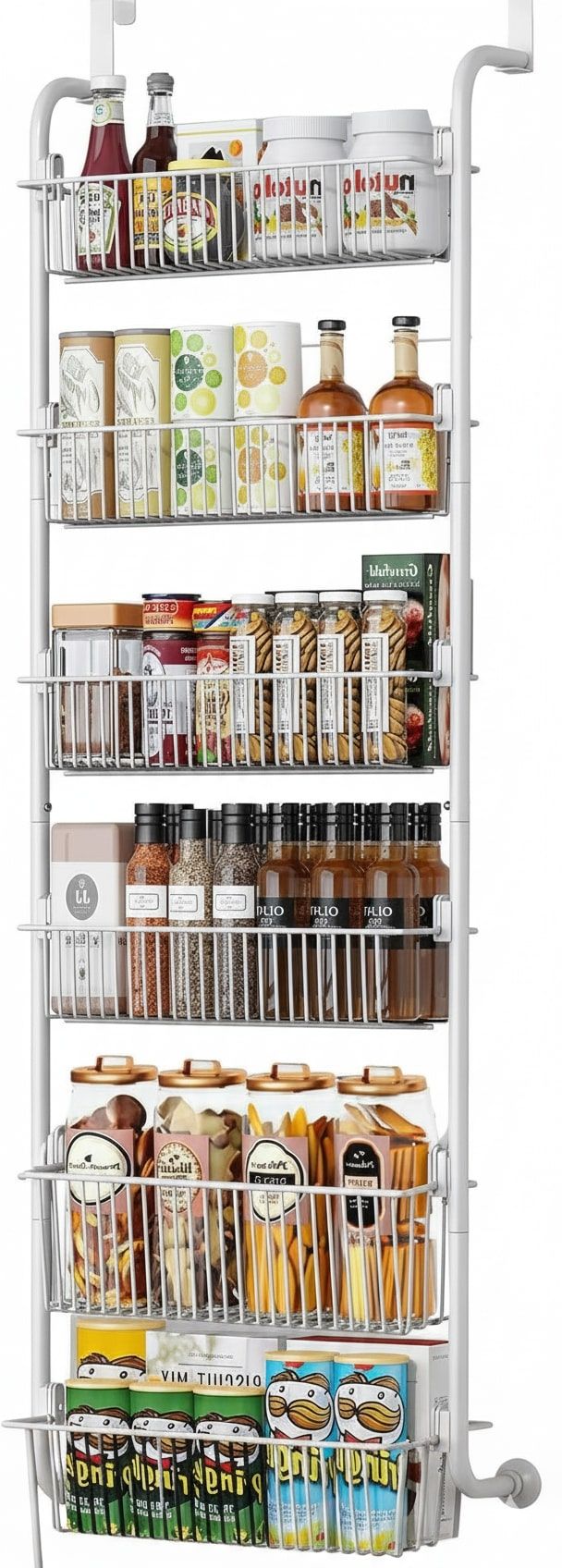CARLA HOME 6-Tier Over the Door Organizer Heavy-Duty Metal Pantry Rack with view 9