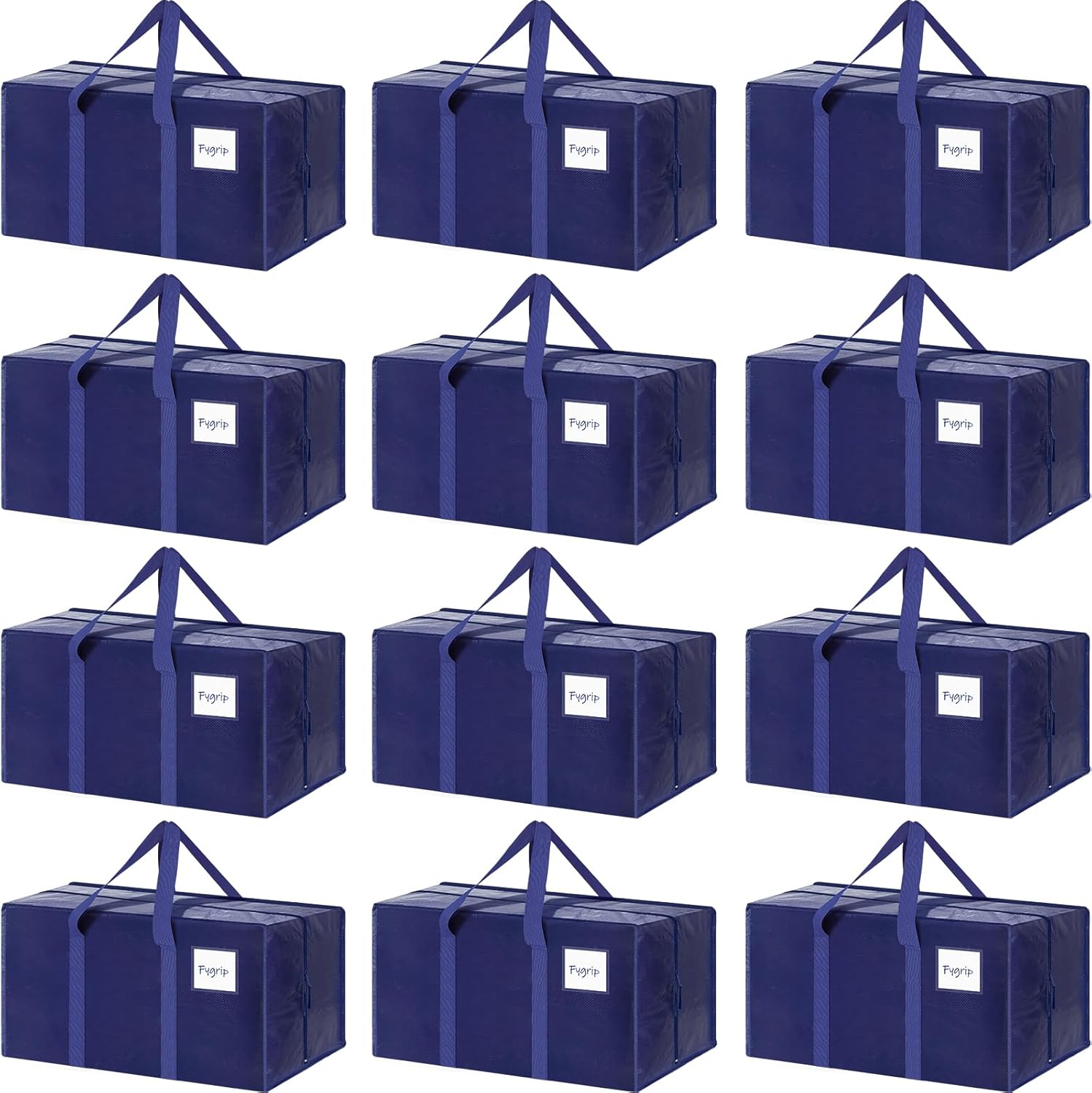 CARLA HOME 12-Pack Large Moving Storage Bags with Zippers & Handles with 95