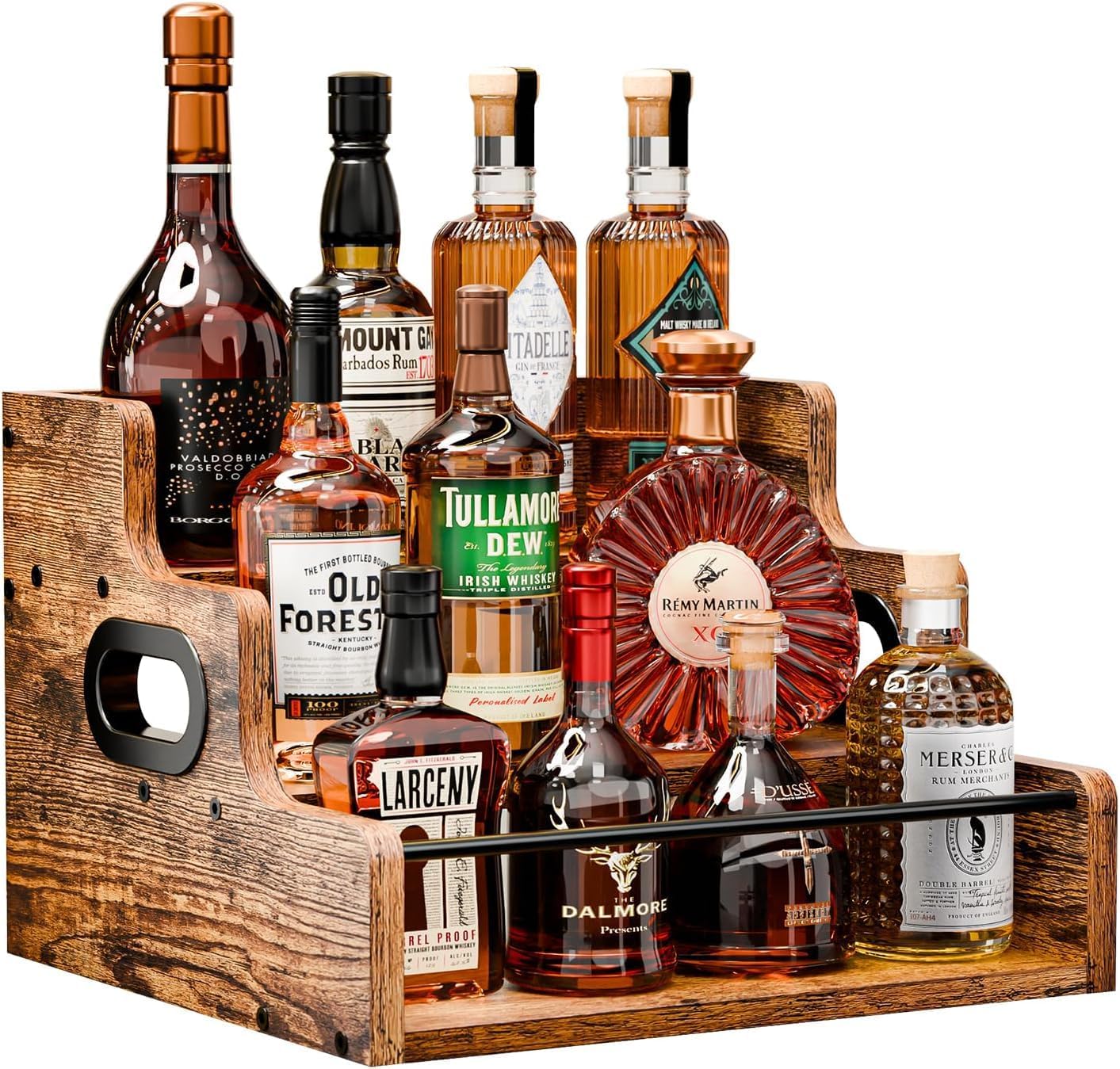 CARLA HOME 3-Tier Liquor Bottle Display Shelf Rack Bar Organizer for Whiskey — image 1