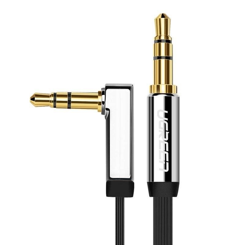 UGREEN 10729 3.5mm Male to 3.5mm Right Angle 3.5mm Aux Cable 5m (Black) — image 1