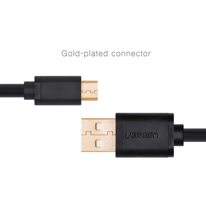 UGREEN Micro-USB male to USB male cable gold-plated 1M (10836) view 2