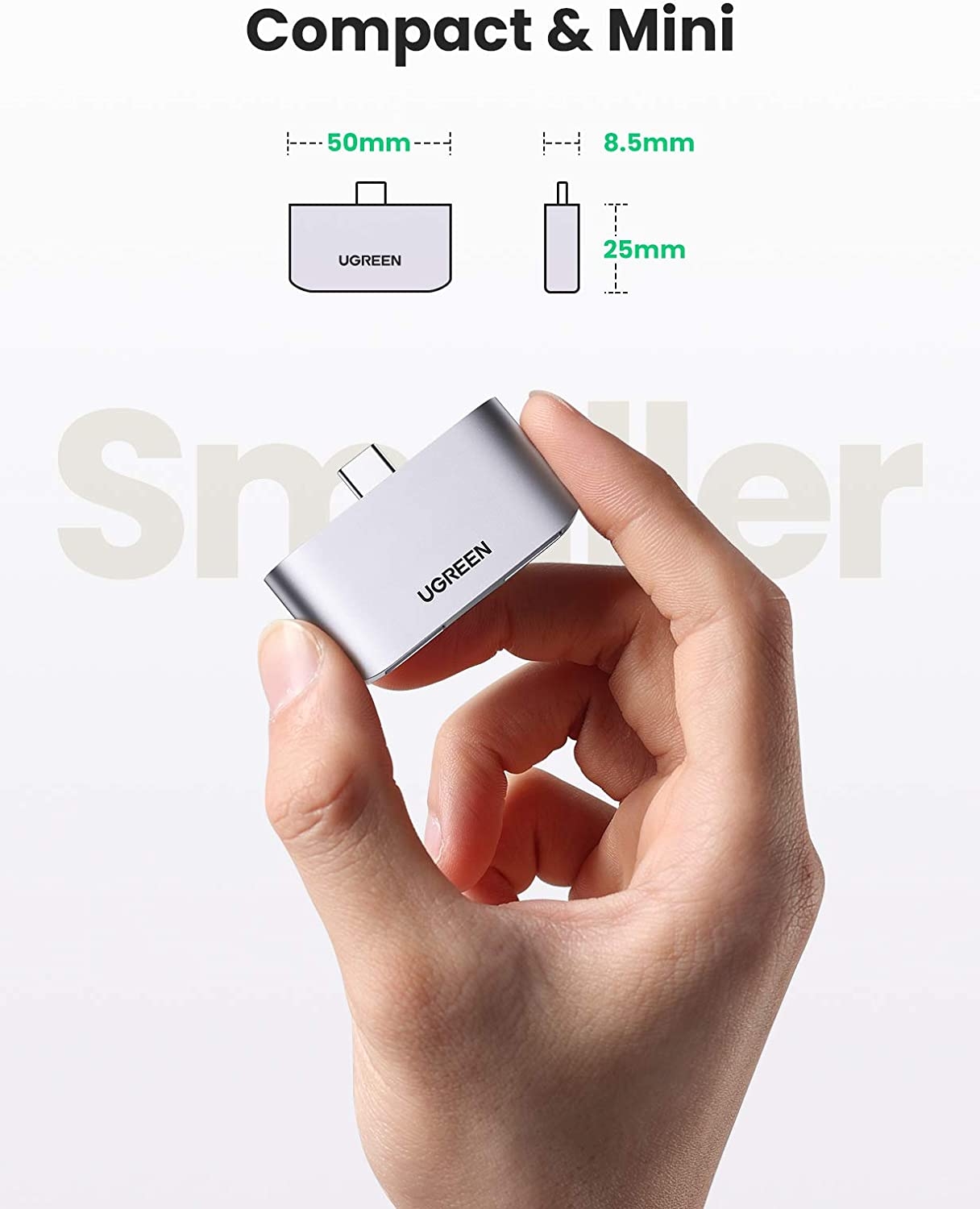 UGREEN 10912 USB-C to USB 3.0 x2 Adapter view 5