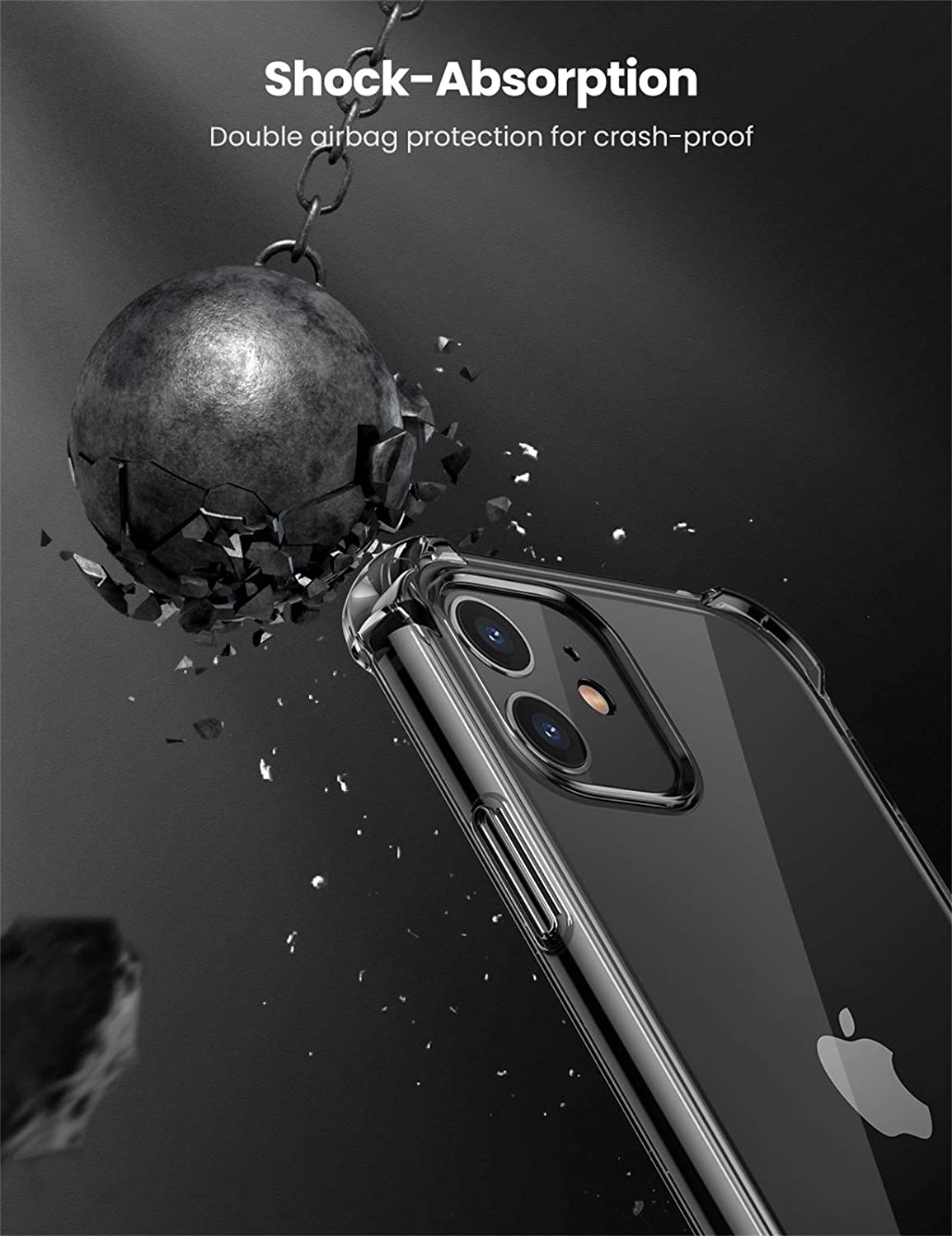 UGREEN 20441 Protective Case for iPhone 12 6.1-inch (Clear) view 2