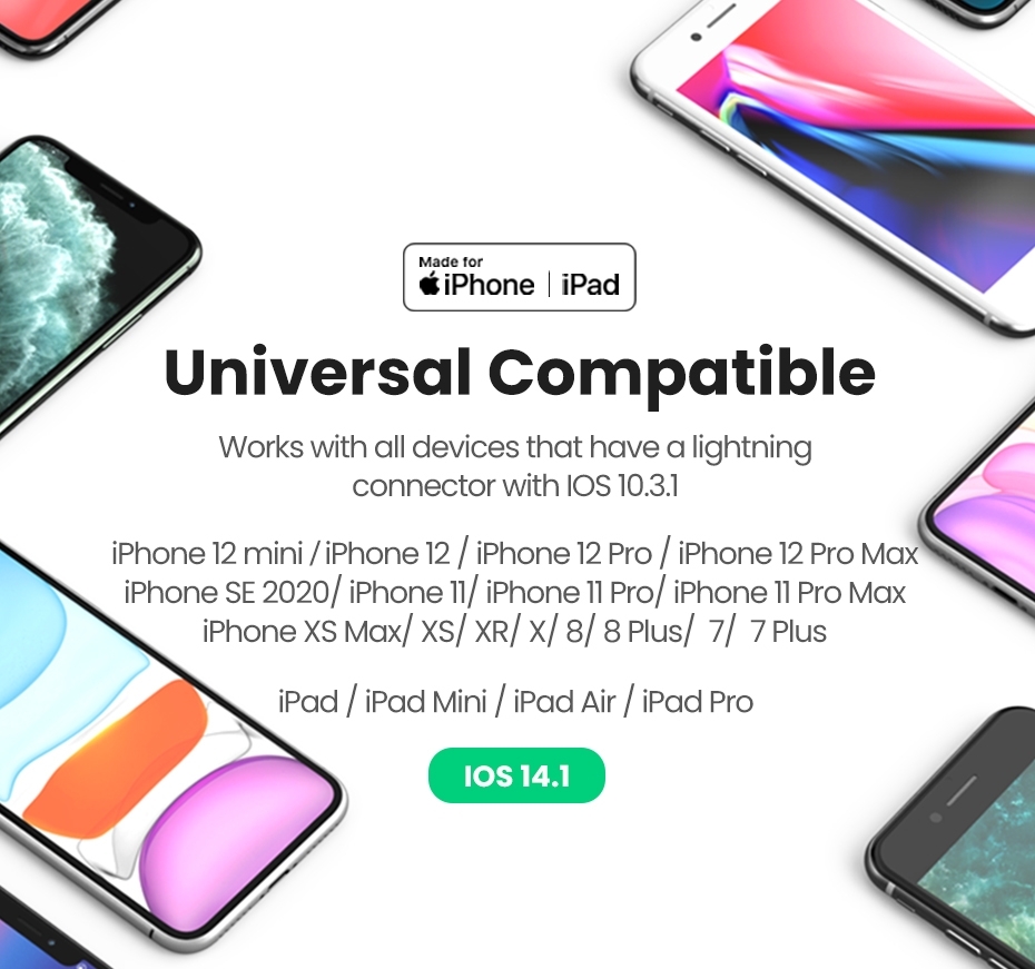 UGREEN 30759 iPhone 8-pin to 3.5mm Headphone Adapter view 5