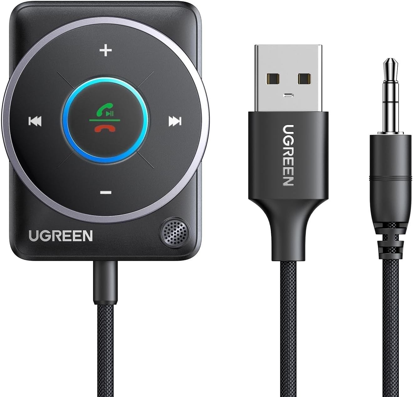 UGREEN 35002 Bluetooth 5.4 Aux Car Adapter (Enhanced Connection & Noise view 2