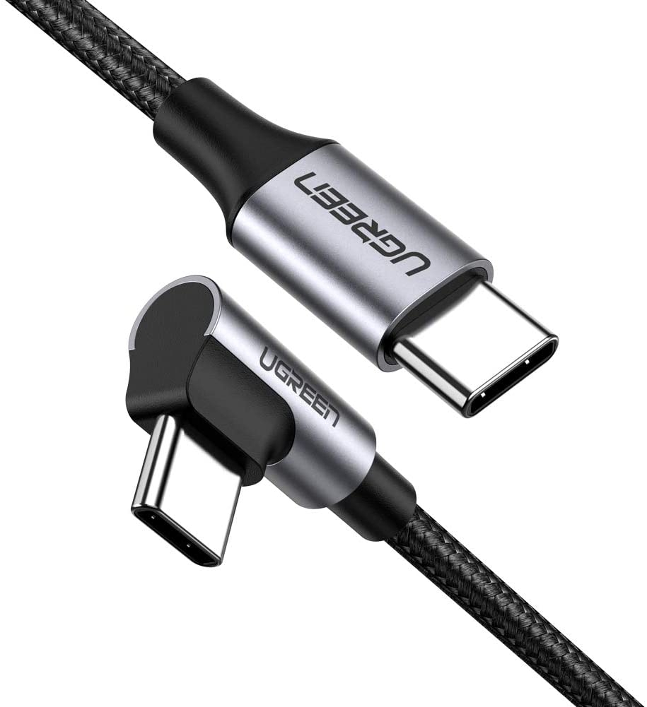 UGREEN USB-C to Angled USB2.0-C Round Cable M/M Aluminum Shell Nickel Plating