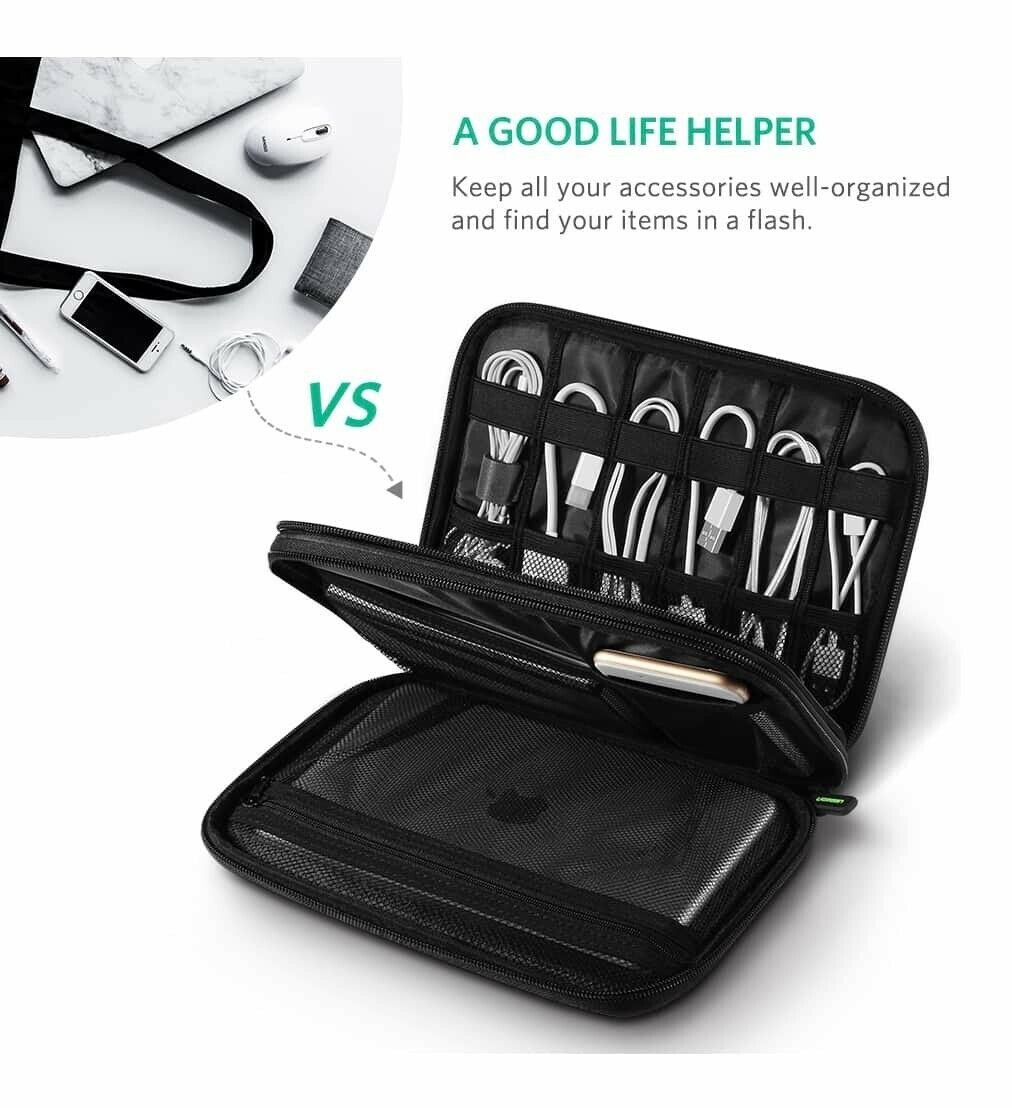 UGREEN 50147 Double Layer Electronic Accessories Organiser Travel Bag view 2