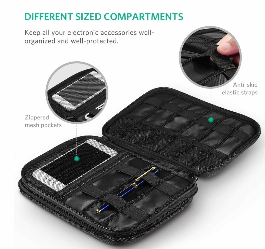 UGREEN 50147 Double Layer Electronic Accessories Organiser Travel Bag view 5