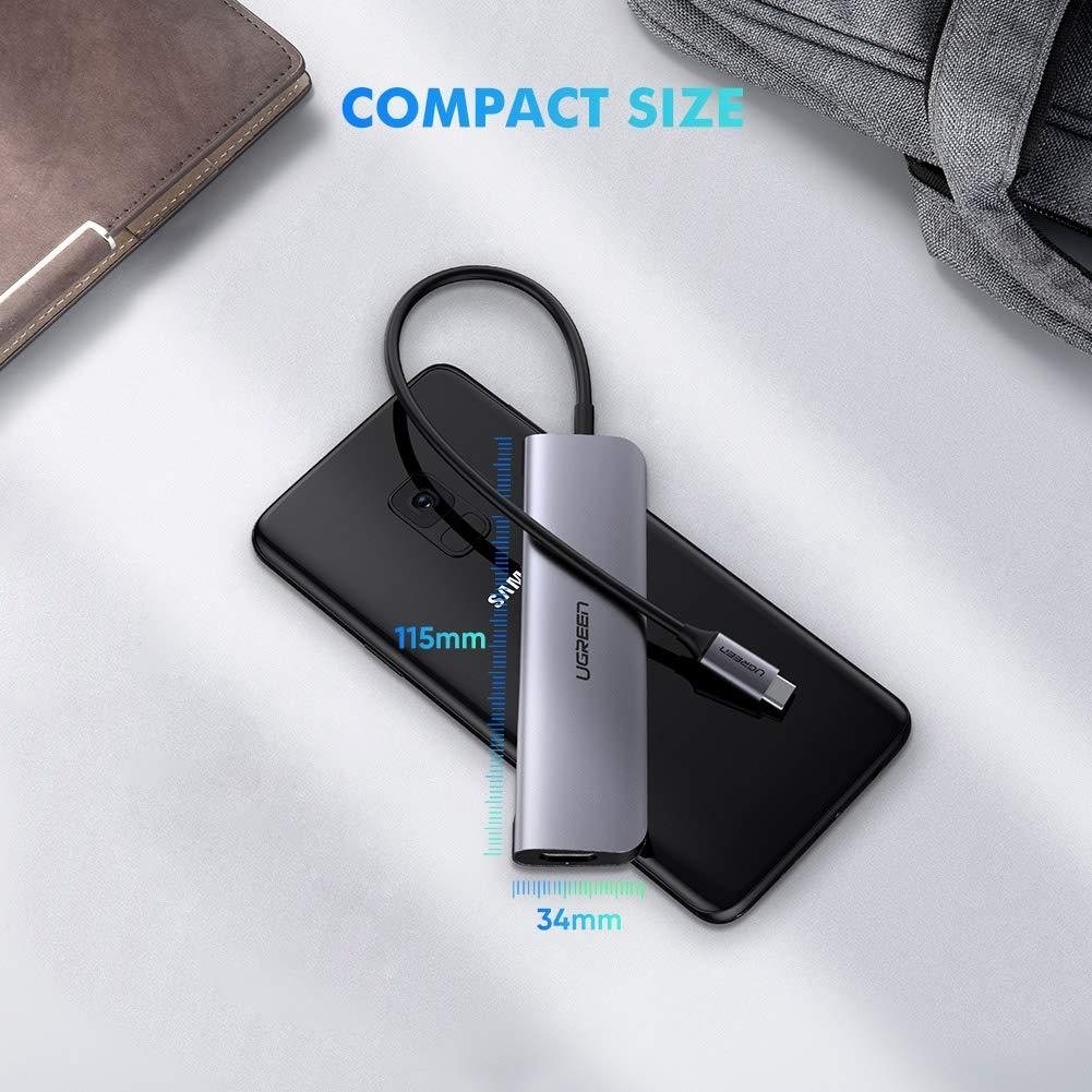 UGREEN TypeC 5 in 1 Adaptor - HDMI + USB 3.0*3 + TypeC PD Power Converter (50209) view 4