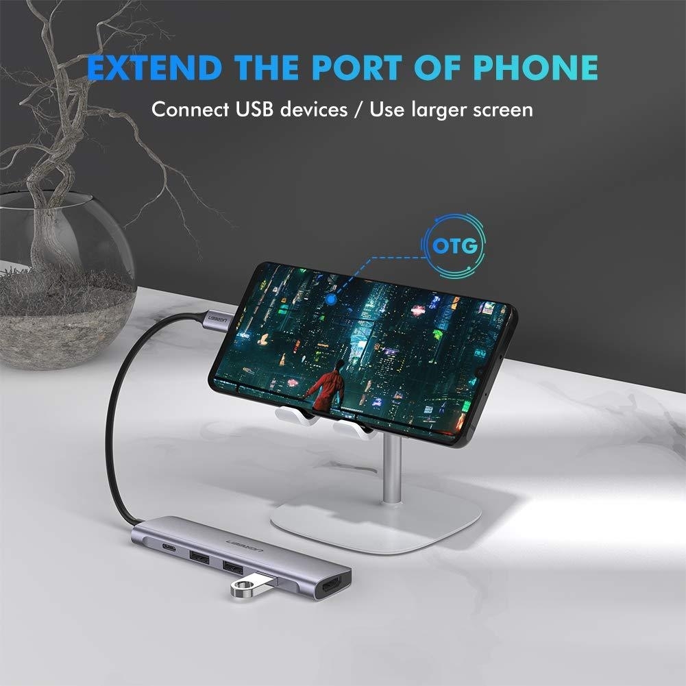 UGREEN TypeC 5 in 1 Adaptor - HDMI + USB 3.0*3 + TypeC PD Power Converter (50209) view 5