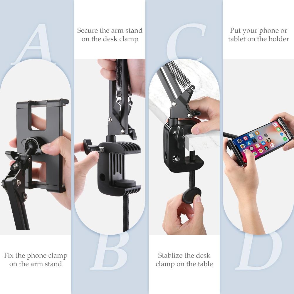 UGREEN 50394 Universal Holder with Folding Long Arm Black view 6