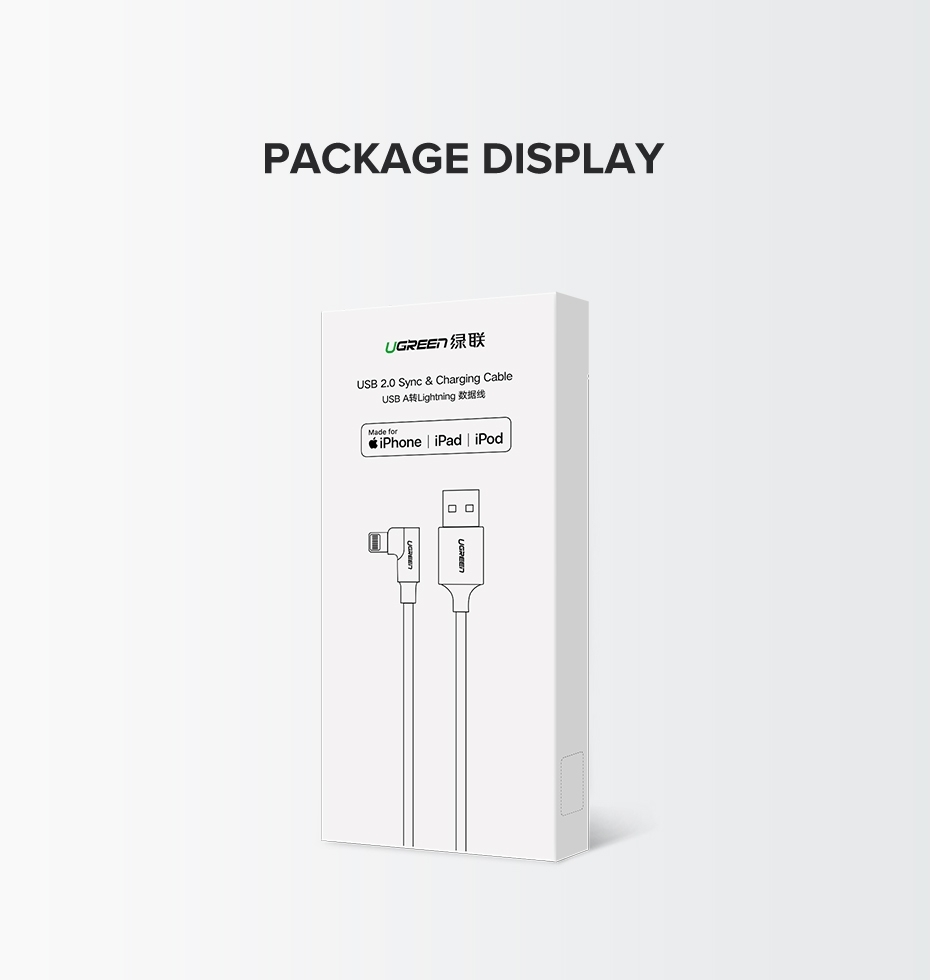 UGREEN 60521 USB-A to 8-pin 90 Degree Angel Cable 1M view 10