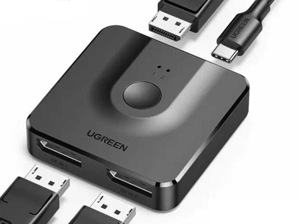 UGREEN 60622 Displayport DP 1.2 Bidrectional Switch view 3