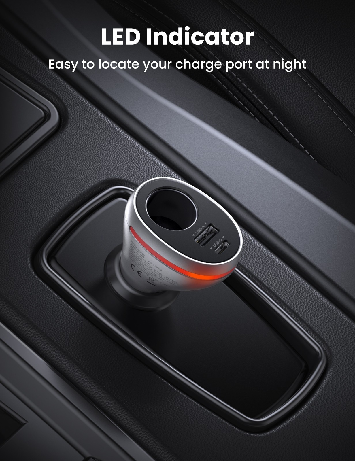 UGREEN 60712 84W Dual Port Car Charger (Space Grey) view 7