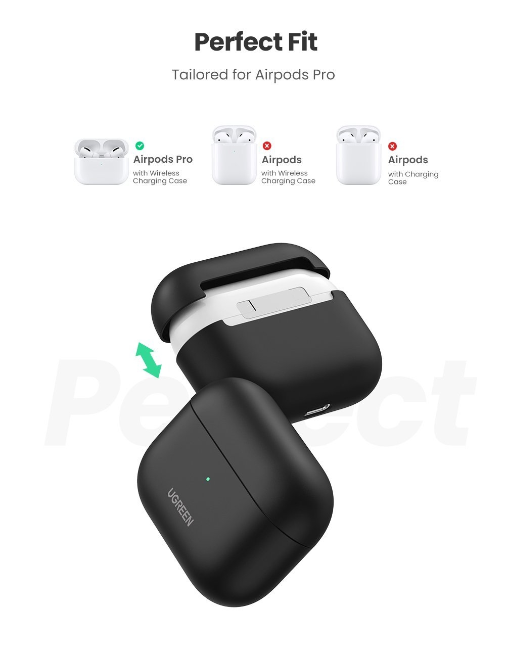 UGREEN Liquid Silicone Case for Airpods Pro (80513) view 2