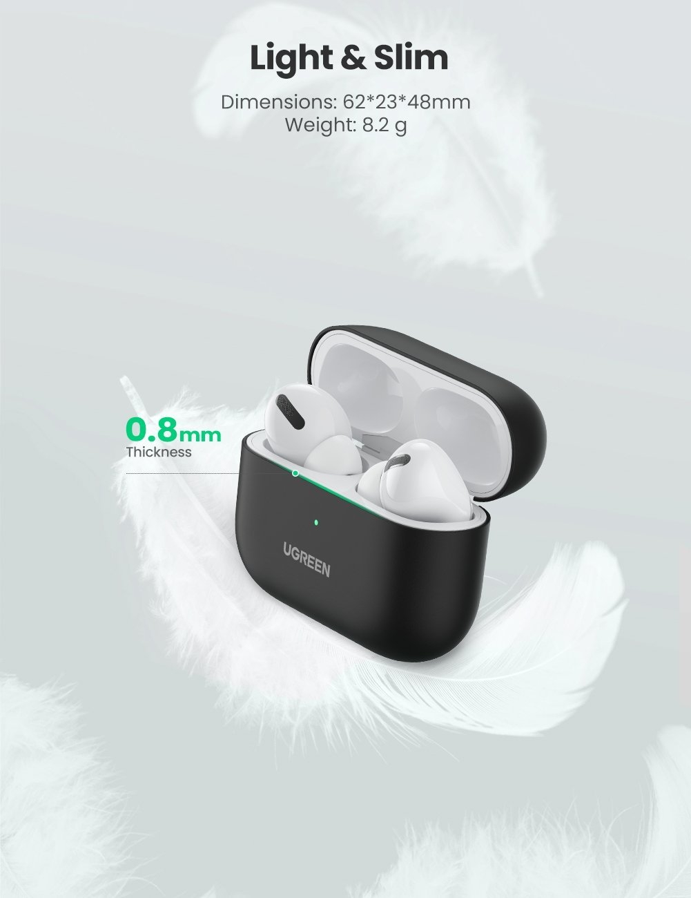 UGREEN Liquid Silicone Case for Airpods Pro (80513) view 4