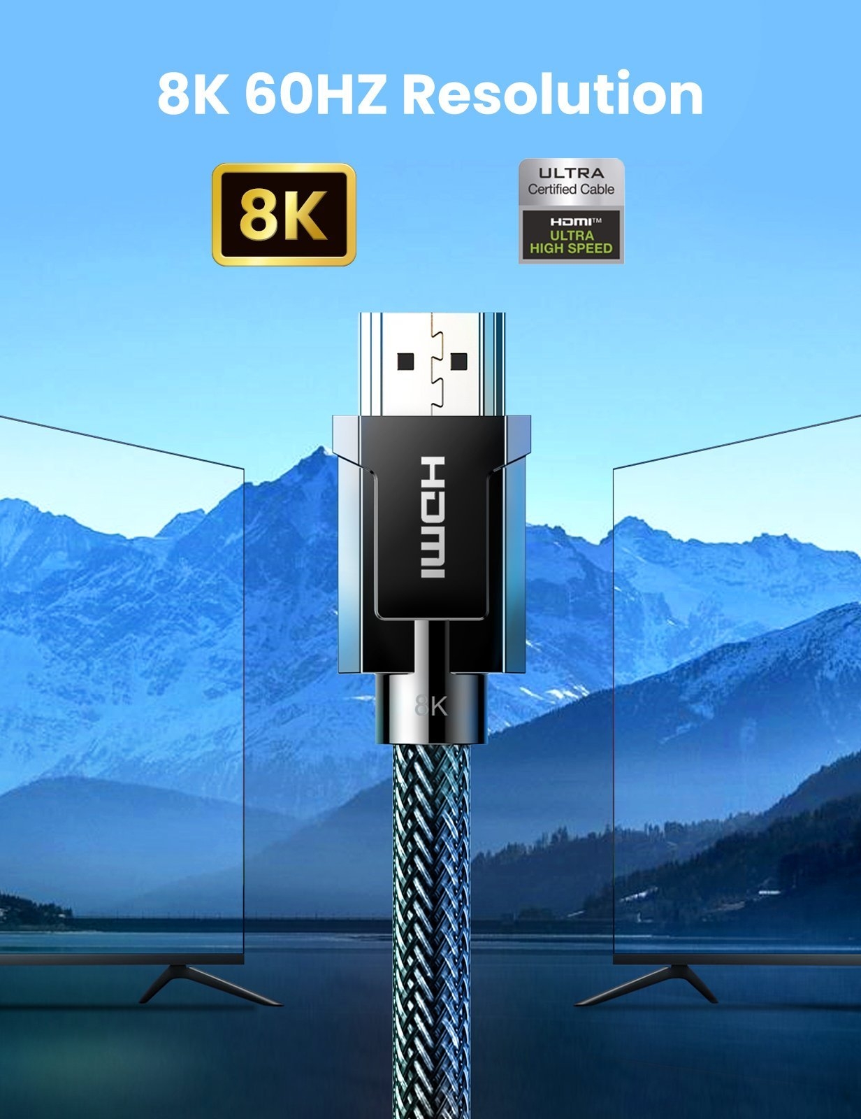 UGREEN 80602 8K HDMI 2.1 Cable 3M view 3