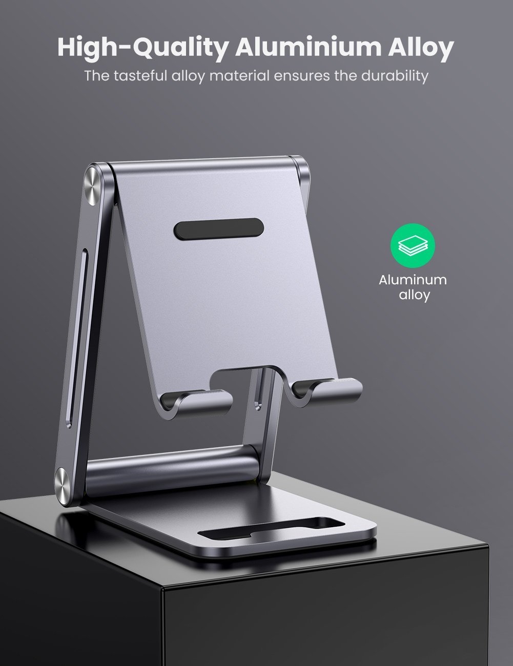 UGREEN 80708 Adjustable Aluminum Phone Holder view 2