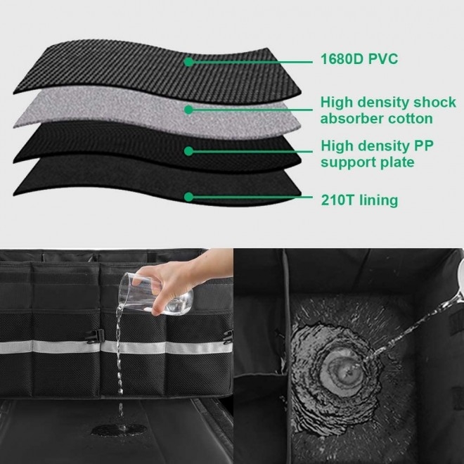 UGREEN 80710 Multifunctional Car Trunk Organizer Black view 2