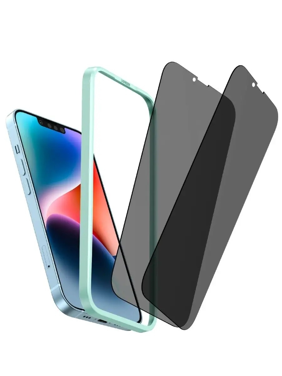 UGREEN 80989 Full Coverage Privacy Tempered Glass Screen Protector with view 2
