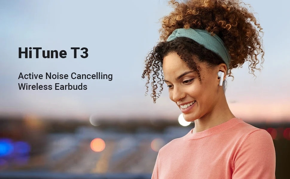 UGREEN 90206 HiTune T3 Active Noise-Cancelling Wireless Earbuds (White) view 5