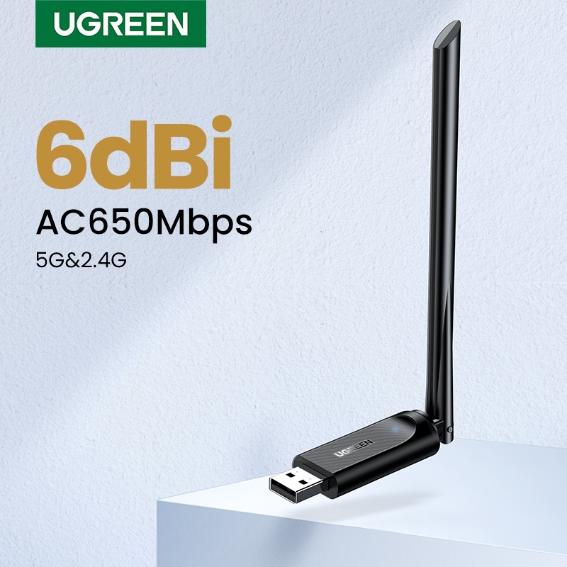 UGREEN 90339 AC650 High-Gain Dual Band Wireless USB Adapter view 3