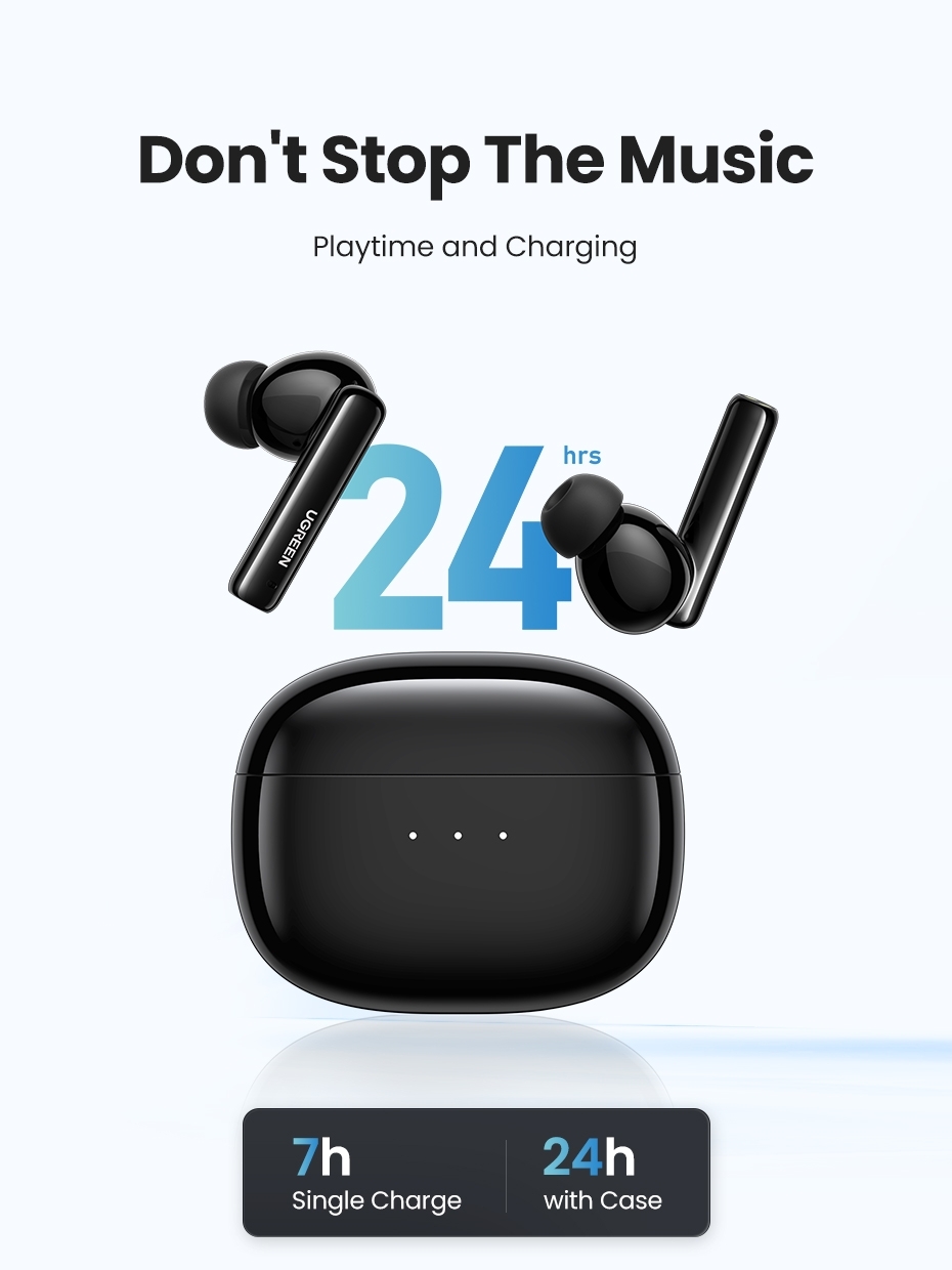 UGREEN 90401 HiTune T3 Active Noise-Cancelling Wireless Earbuds (Black) view 8