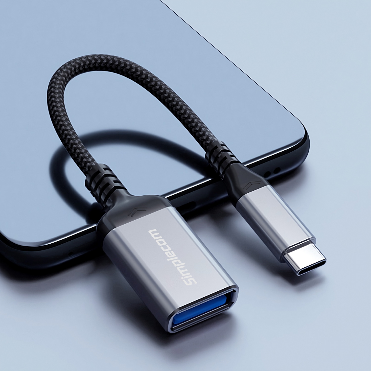 Simplecom CA131 USB-C Male to USB-A Female USB 3.0 OTG Adapter Cable view 2