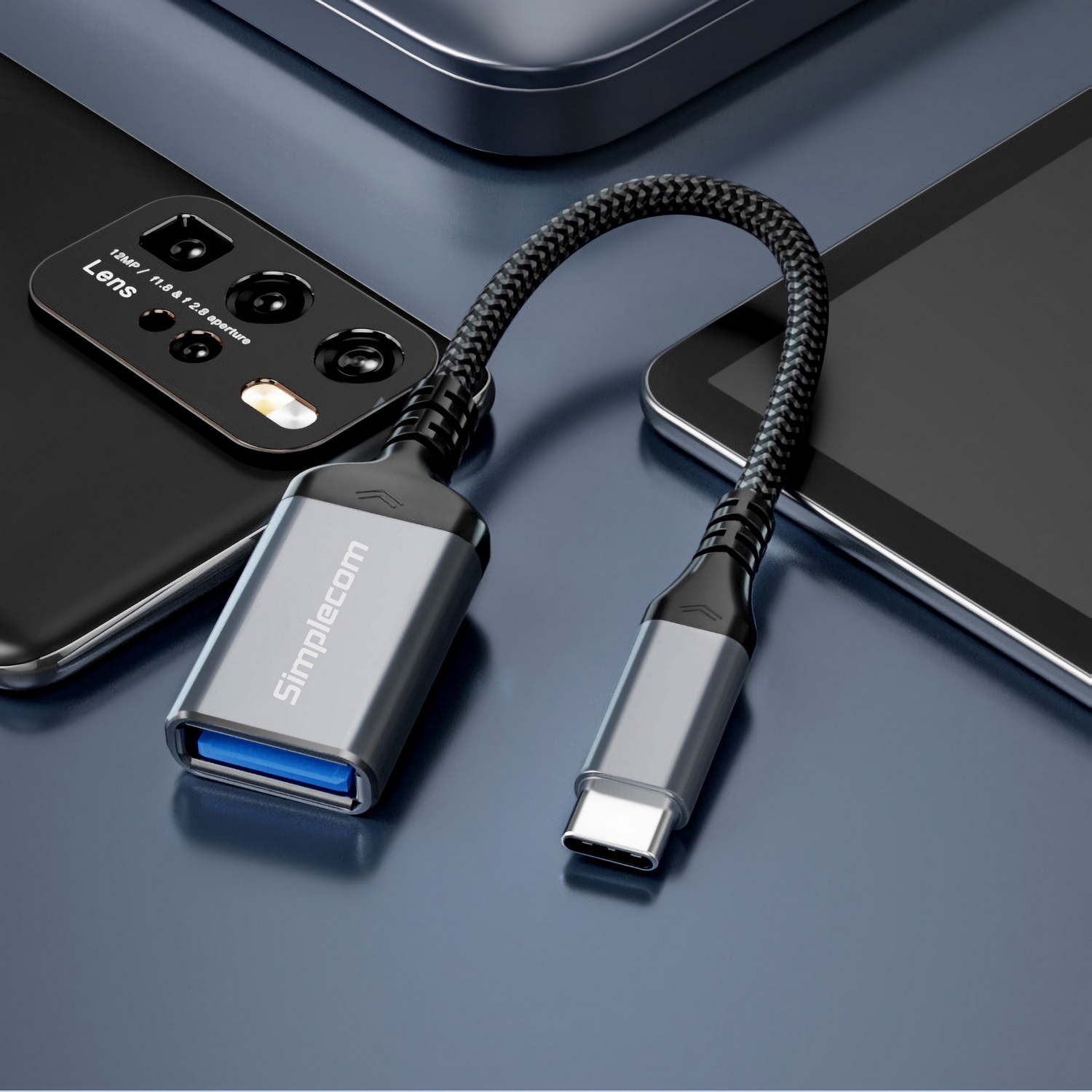 Simplecom CA131 USB-C Male to USB-A Female USB 3.0 OTG Adapter Cable view 5
