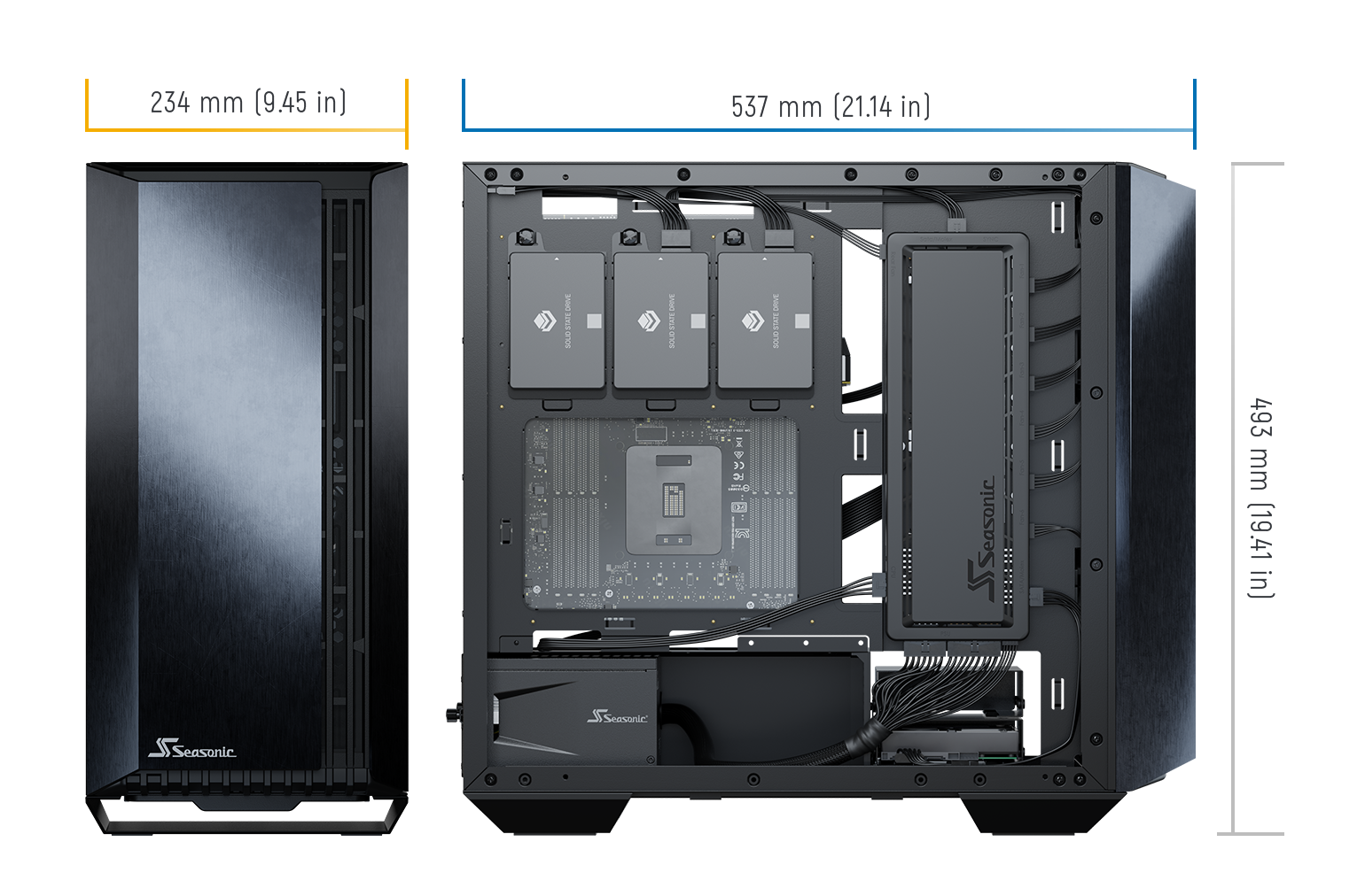 Seasonic Syncro Q704 Aluminum Case with Syncro DGC-750 750W 80 Plus Gold PSU & view 6