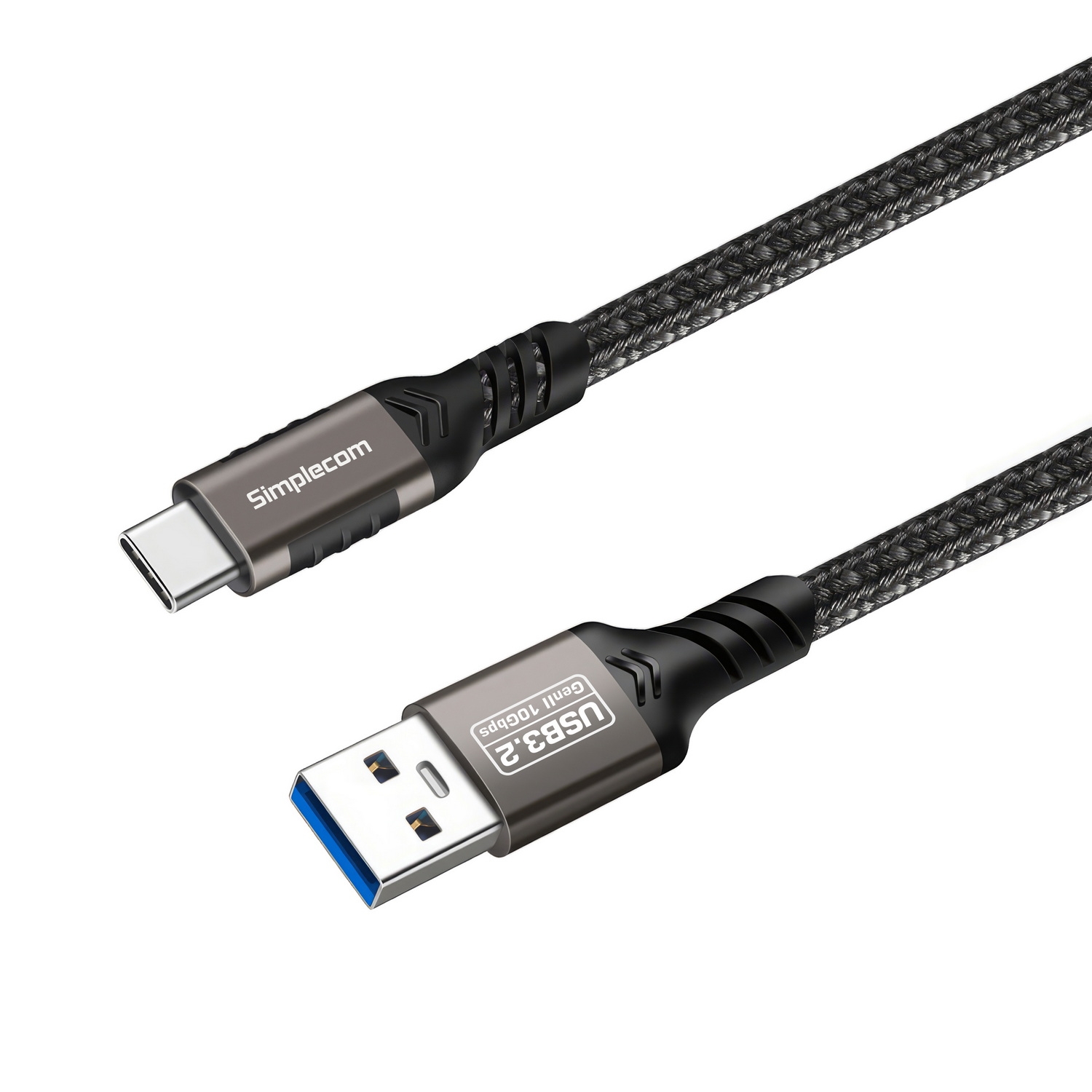 Simplecom CAU520 USB-A to USB-C Data and Charging Cable USB 3.2 Gen2 10Gbps 2M view 2